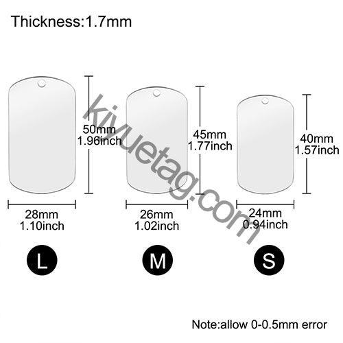 Wholesale 100PCS Stainless Steel Material Personalized Pet Dog ID Tag Cat Art Font Identity Double-Sided Mirror Effect