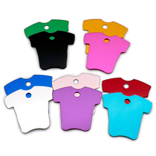 100Pcs/Set Cloth Dog ID Tags Aluminum Pendant