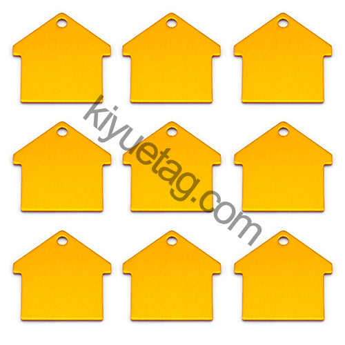 100Pcs/Set New House Dog ID Tags Aluminum Pendant