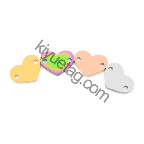 Wholesale 100Pcs Stainless Steel Love Pendants Blank Metal Pet Dog Tag Charms Necklace Bracelets Jewelry Making Accessories