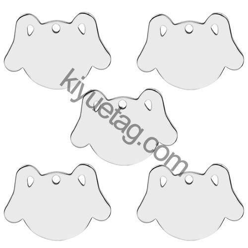 100Pcs Dog ID Tag Stainless Steel Pet Cat Collar Accessories Decoration Customized Plate Metal Engraved Name Gifts Quality