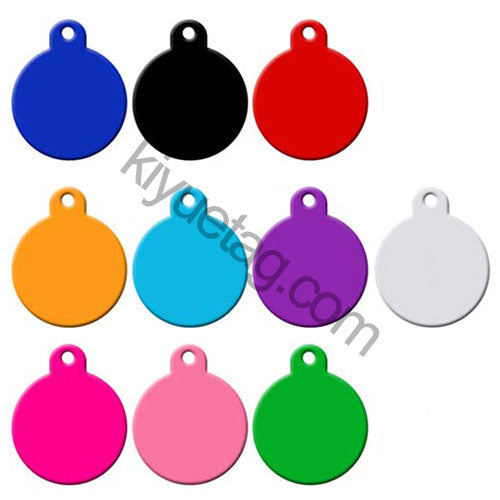100Pcs/Set Round Dog ID Tags Aluminum Pendant