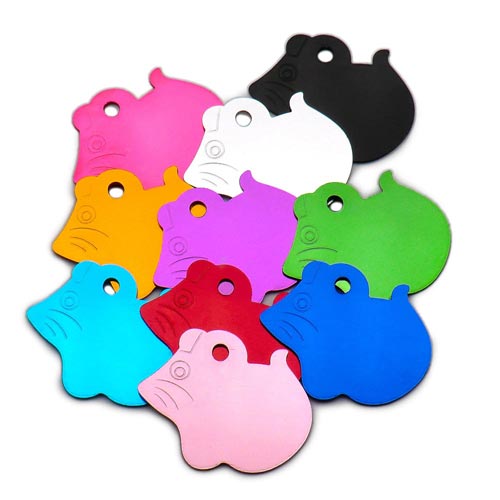 100Pcs/Set Mouse Dog ID Tags Aluminum Pendant