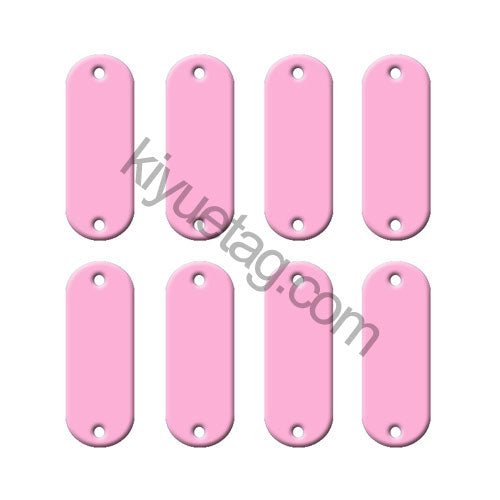 100Pcs/Set Elliptic Dog ID Tags Aluminum Pendant