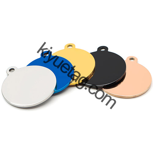100Pcs Personalized Dog Round Stainless Steel Tag Name Plate Customized Cat Puppy Nameplate Cat Collar Accessories Wholesale