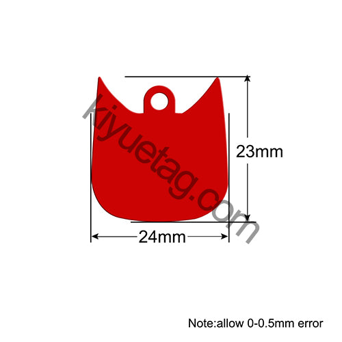 100Pcs/Set Cat Face Dog ID Tags Aluminum Pendant