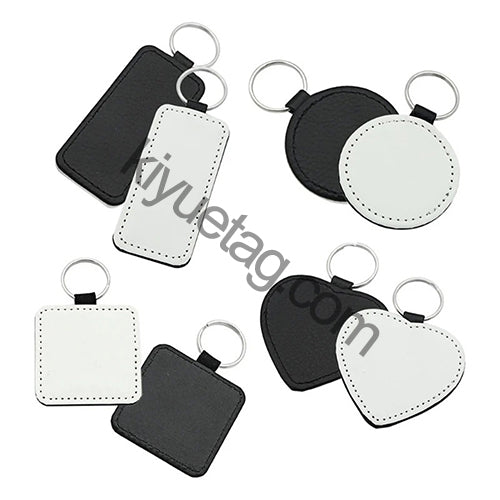 Wholesale 100 50 20PCS Sublimation PU Blanks Tag Dog Tag For Diy Keychain