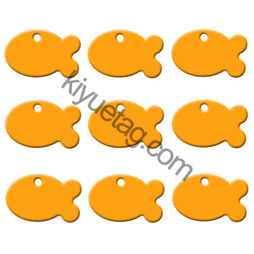 100Pcs/Set Fish Dog ID Tags Aluminum Pendant