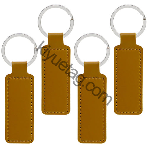 Wholesale 100/50Pcs Bright PU Leather Keychain Dog ID Tags NamePlate Car Gift Pendant PU Key Chain