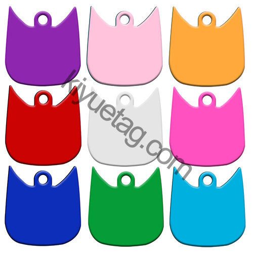 100Pcs/Set Cat Face Dog ID Tags Aluminum Pendant