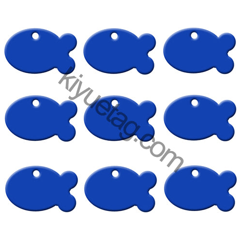 100Pcs/Set Fish Dog ID Tags Aluminum Pendant