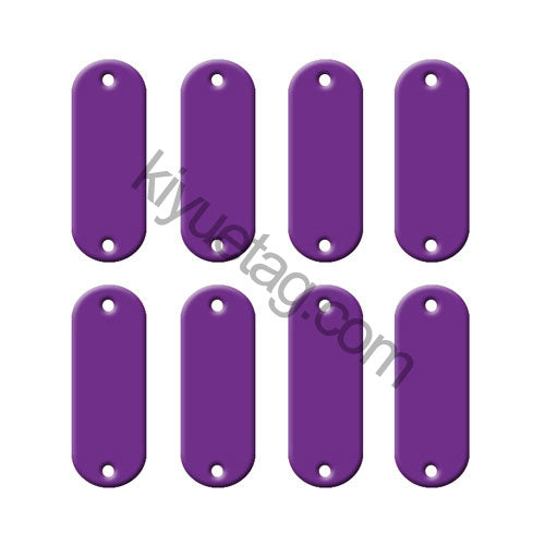 100Pcs/Set Elliptic Dog ID Tags Aluminum Pendant