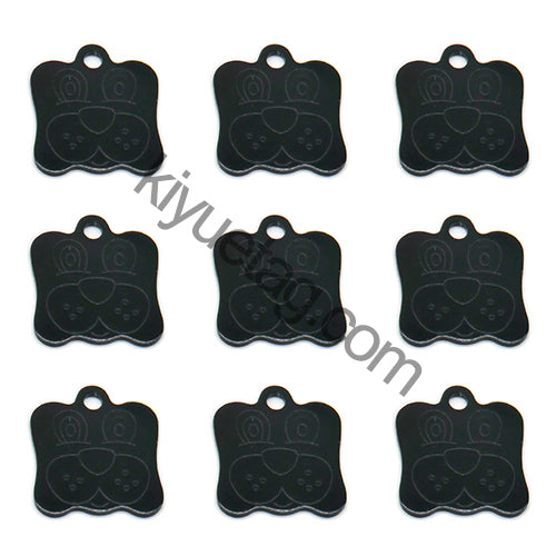 100Pcs/Set Dog Face Dog ID Tags Aluminum Pendant