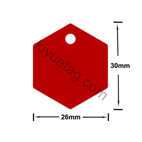 Wholesale 100Pcs Anodizing Aluminum Hexagon Keychian Tag Dog ID Tag