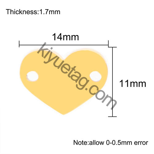 Wholesale 100Pcs Stainless Steel Love Pendants Blank Metal Pet Dog Tag Charms Necklace Bracelets Jewelry Making Accessories