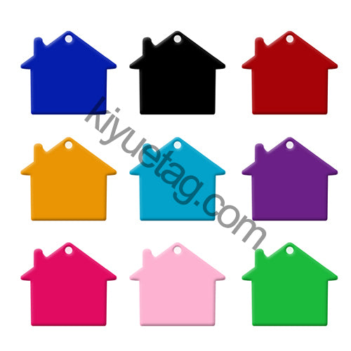 100Pcs/Set House Dog ID Tags Aluminum Pendant
