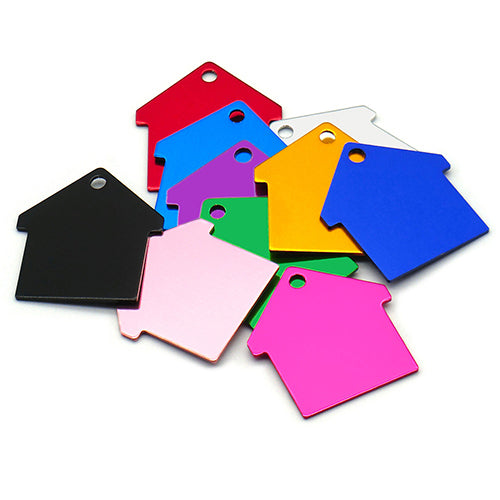 100Pcs/Set New House Dog ID Tags Aluminum Pendant