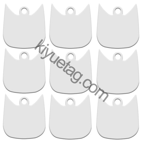 100Pcs/Set Cat Face Dog ID Tags Aluminum Pendant