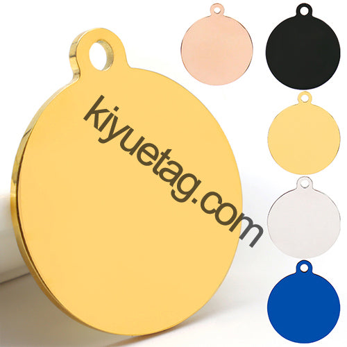 100Pcs Personalized Dog Round Stainless Steel Tag Name Plate Customized Cat Puppy Nameplate Cat Collar Accessories Wholesale