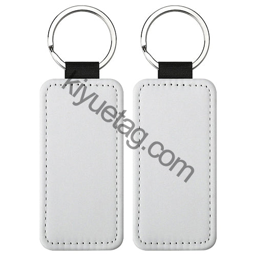 Wholesale 100 50 20PCS Sublimation PU Blanks Tag Dog Tag For Diy Keychain