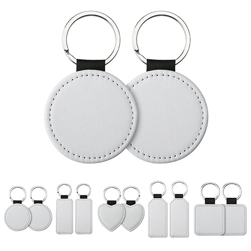 Wholesale 100 50 20PCS Sublimation PU Blanks Tag Dog Tag For Diy Keychain
