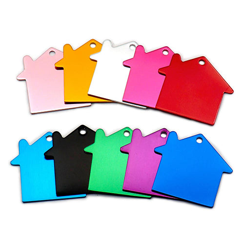 100Pcs/Set House Dog ID Tags Aluminum Pendant