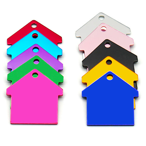 100Pcs/Set New House Dog ID Tags Aluminum Pendant