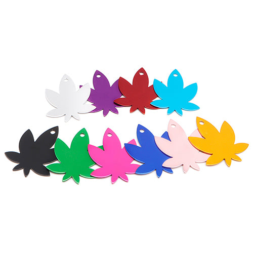 100Pcs/Set Maple Leaf Dog ID Tags Aluminum Pendant