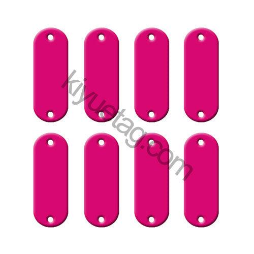 100Pcs/Set Elliptic Dog ID Tags Aluminum Pendant