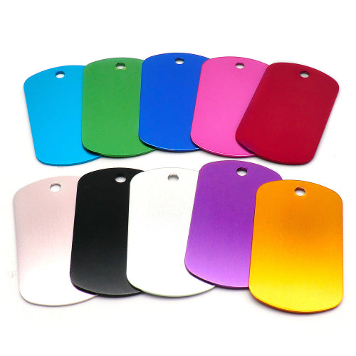 100Pcs/Set Military Dog Tags Aluminum Pendant