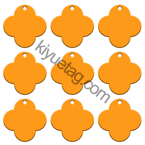 100Pcs/Set Four-Leaf Clover Dog ID Tags Aluminum Pendant