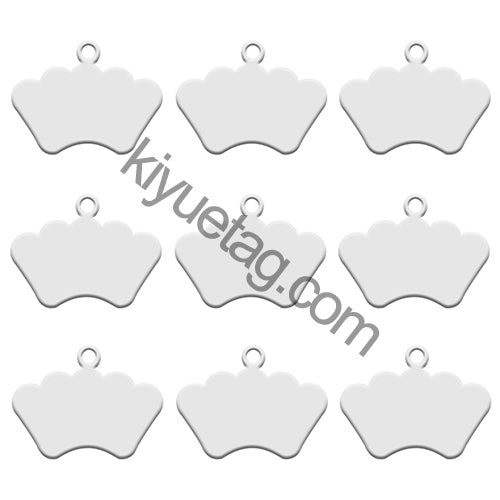 100Pcs/Set Crown Dog ID Tags Aluminum Pendant
