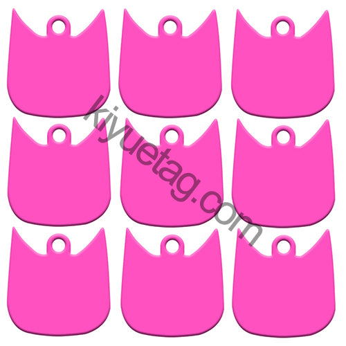 100Pcs/Set Cat Face Dog ID Tags Aluminum Pendant