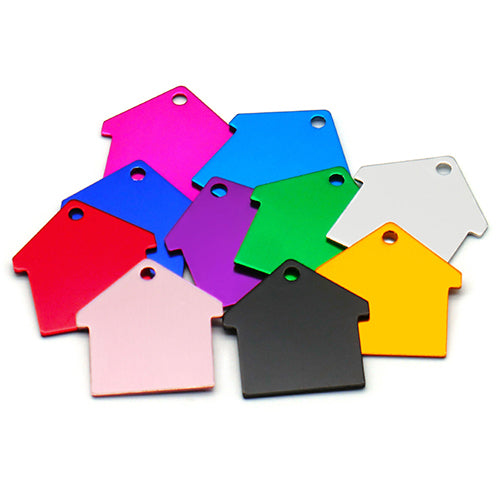 100Pcs/Set New House Dog ID Tags Aluminum Pendant