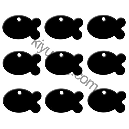 100Pcs/Set Fish Dog ID Tags Aluminum Pendant