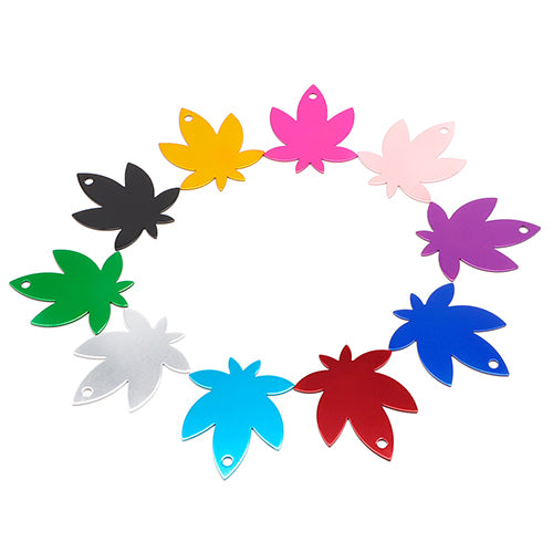 100Pcs/Set Maple Leaf Dog ID Tags Aluminum Pendant