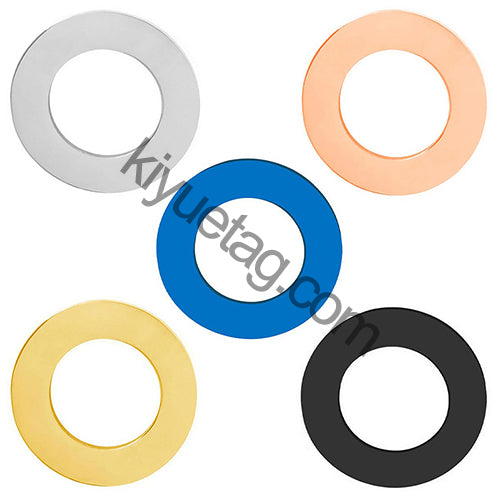 Custom 100Pcs Dog Plate Personalized Round Pet Id Cat Tag Glossy Stainless Steel Engraved Nameplate Collar Accessories
