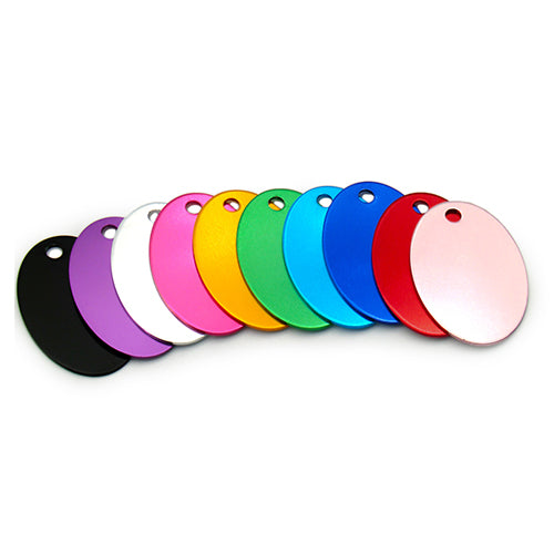 100Pcs/Set Oval Dog ID Tags Aluminum Pendant