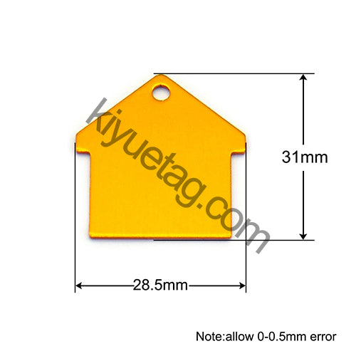 100Pcs/Set New House Dog ID Tags Aluminum Pendant