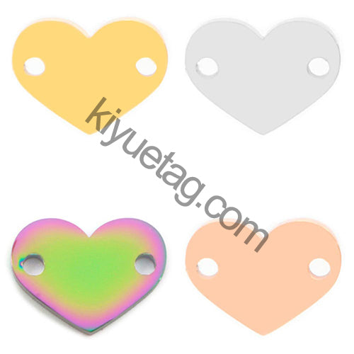 Wholesale 100Pcs Stainless Steel Love Pendants Blank Metal Pet Dog Tag Charms Necklace Bracelets Jewelry Making Accessories