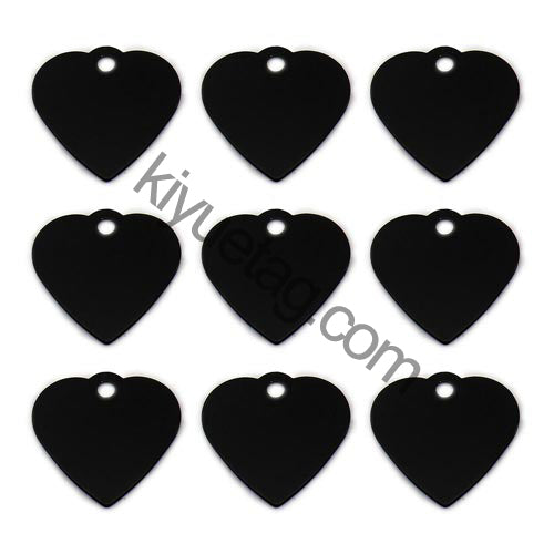100Pcs/Set New Heart Dog ID Tags Aluminum Pendant