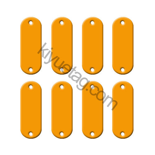 100Pcs/Set Elliptic Dog ID Tags Aluminum Pendant