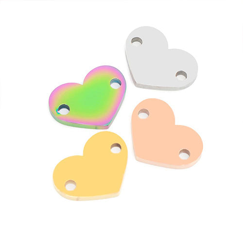Wholesale 100Pcs Stainless Steel Love Pendants Blank Metal Pet Dog Tag Charms Necklace Bracelets Jewelry Making Accessories