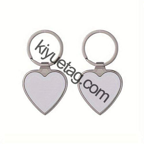 Wholesale 100 50 20PCS Sublimation Blanks Tag Metal Heart DIY Dog Tag For Christmas Keychain