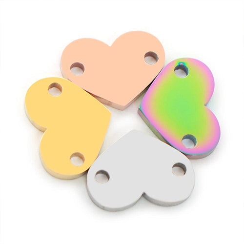 Wholesale 100Pcs Stainless Steel Love Pendants Blank Metal Pet Dog Tag Charms Necklace Bracelets Jewelry Making Accessories