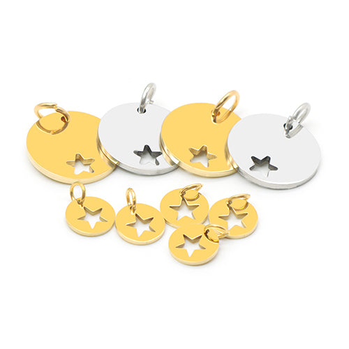 Wholesale 100pcs Blank Stainless Steel ID Tag Round Pet Dog Nameplate Custom Engraved Pendant Key Ring Necklace Accessories