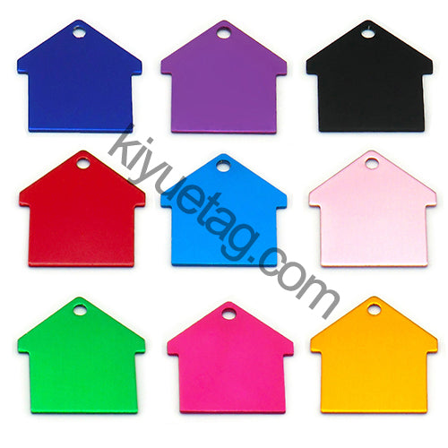100Pcs/Set New House Dog ID Tags Aluminum Pendant