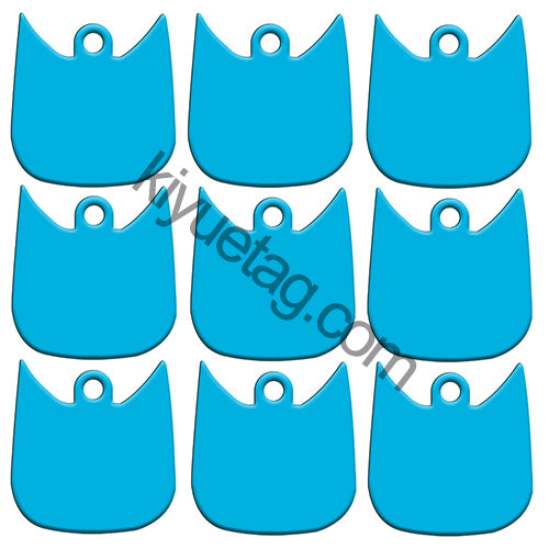 100Pcs/Set Cat Face Dog ID Tags Aluminum Pendant