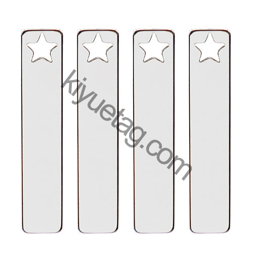 100Pcs Pet Dog Stainless Steel Rectangle Metal Blank Tag Memorial Pendant Necklace Jewelry Makings