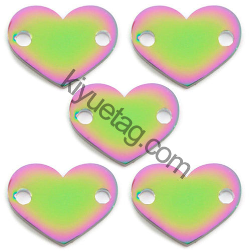 Wholesale 100Pcs Stainless Steel Love Pendants Blank Metal Pet Dog Tag Charms Necklace Bracelets Jewelry Making Accessories
